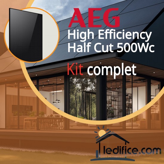 Kit photovoltaïque 2 kW AEG module 500Wc High Efficiency avec 4 panneaux AEG High Efficiency 500 