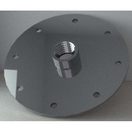 Blank flange with connection sleeve G 1½