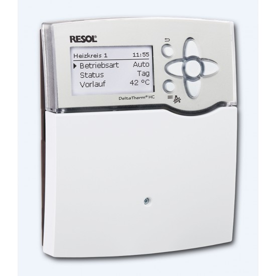 Resol HC, Régulateur pour les systèmes de chauffage et d'eau chaude sanitaire, 5 sondes Pt1000 (1 x FAP13, 1 x FRP23, 3 x FRP6) incluses
